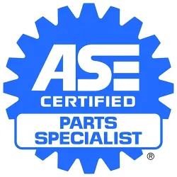 ASE Certified Parts Specialists badge